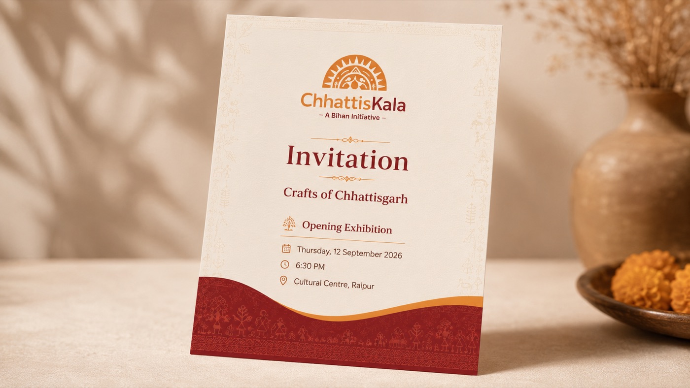 Chhattiskala exhibition invitation card