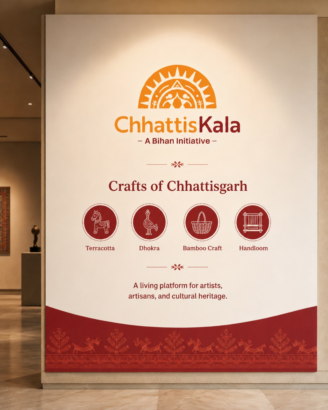 Chhattiskala — exhibition wall panel