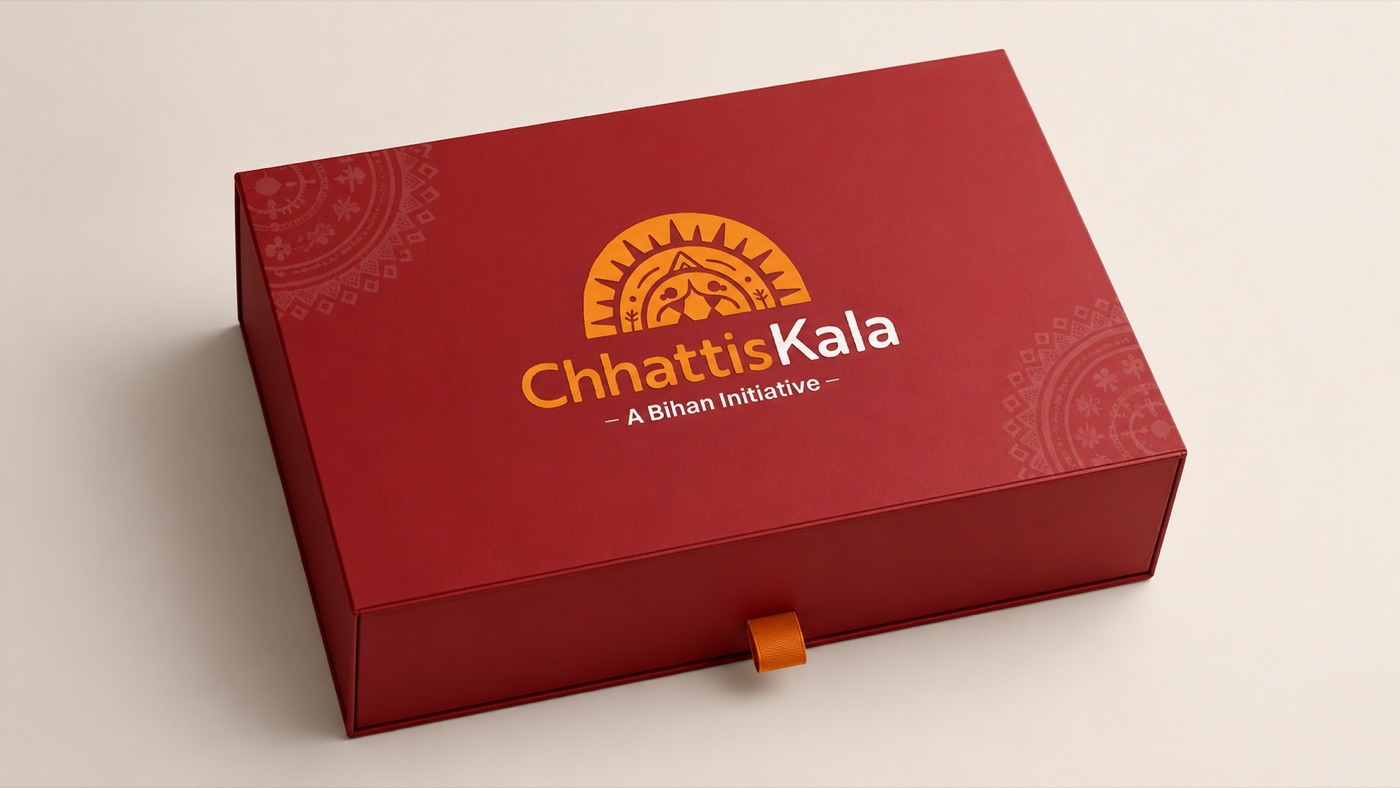 Premium red gift box with Chhattiskala mark
