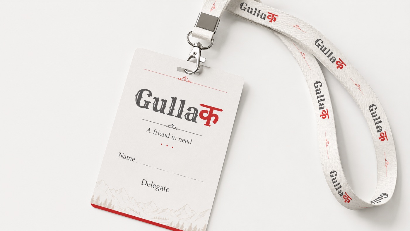 Gullak delegate badge and lanyard