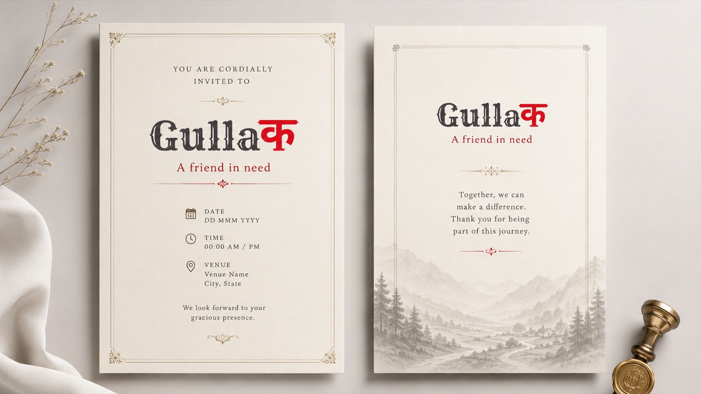 Gullak event invitation card