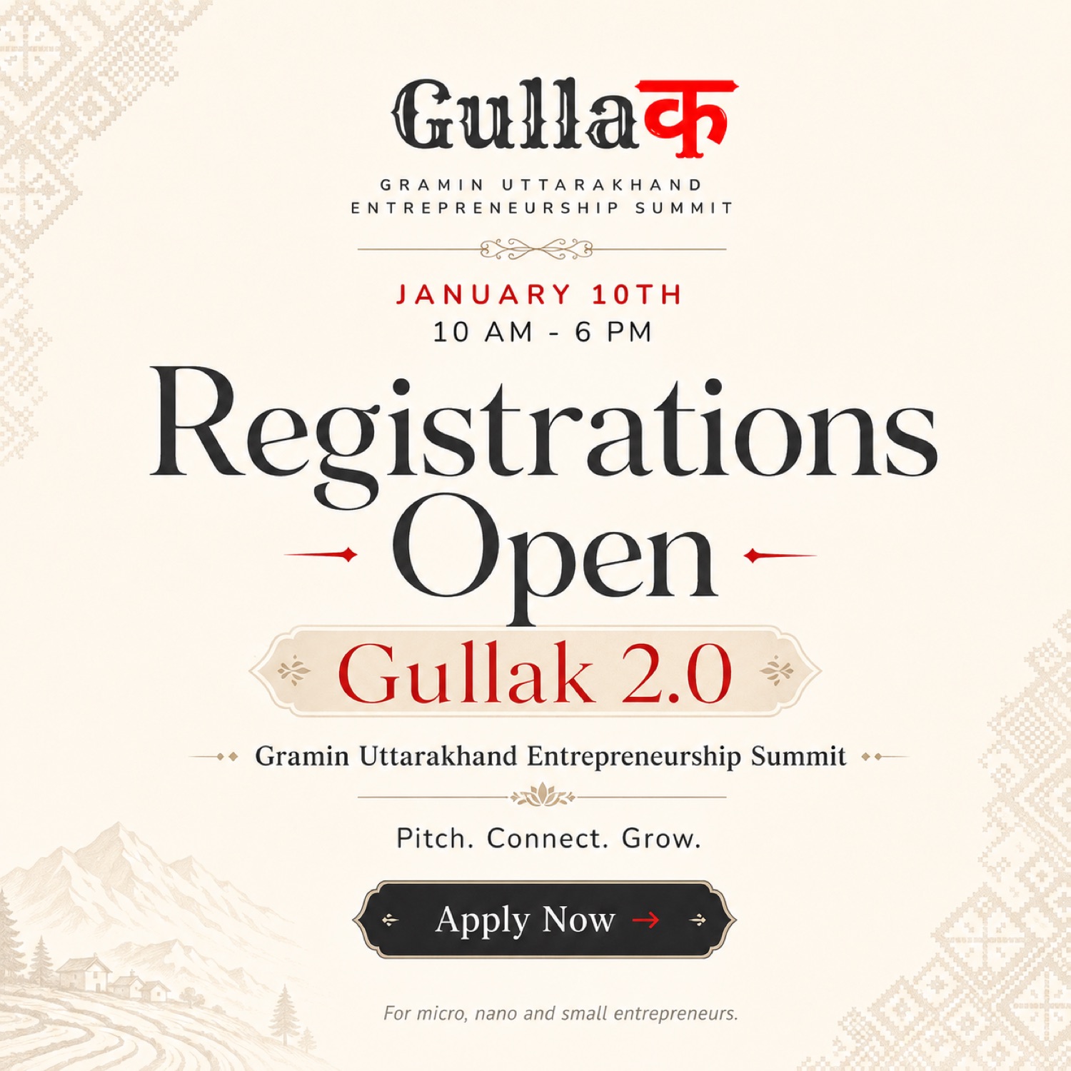 Registrations open poster