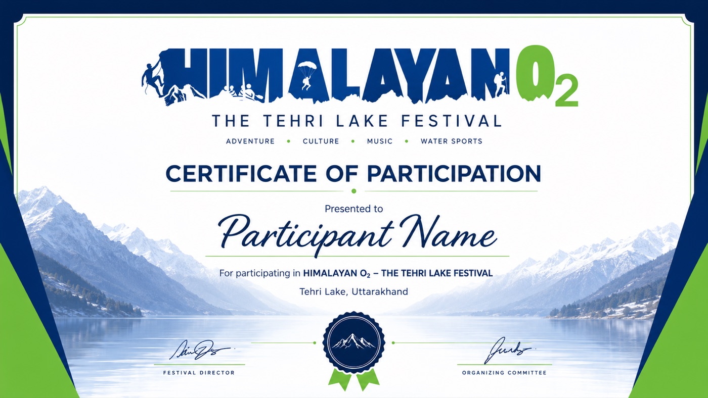 Himalayan O2 participation certificate