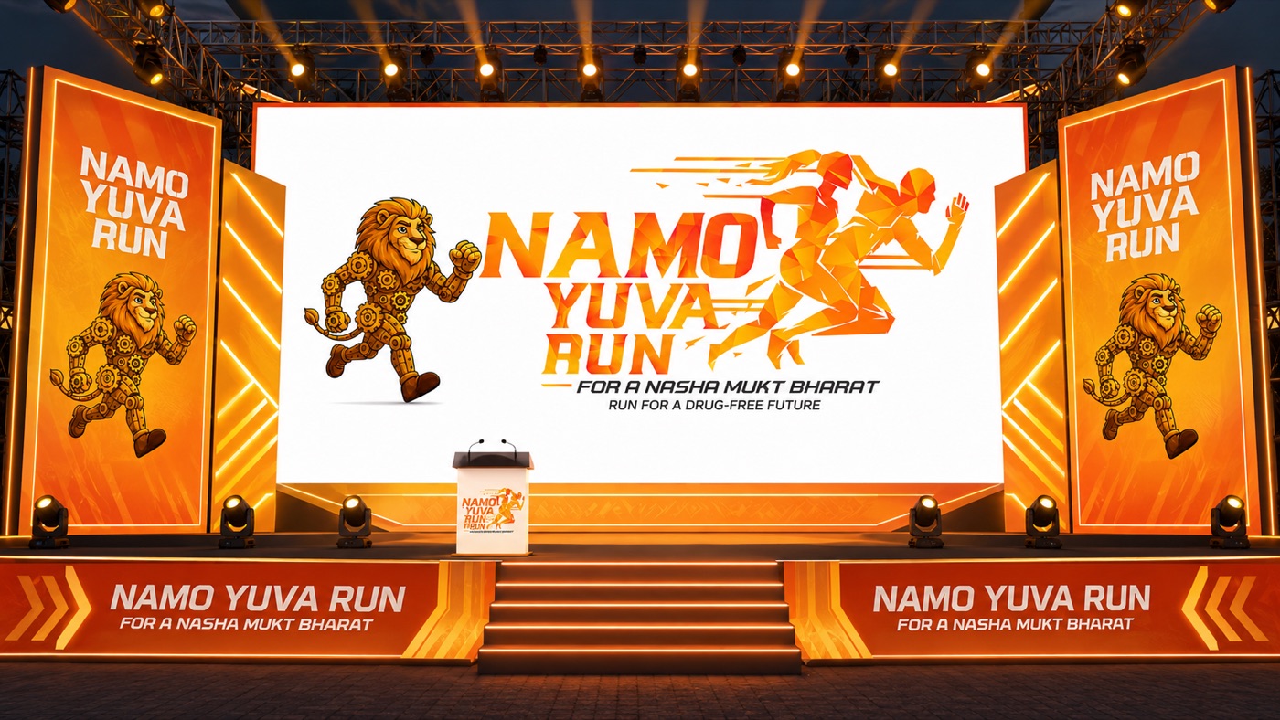 NaMo Yuva Run main event stage design