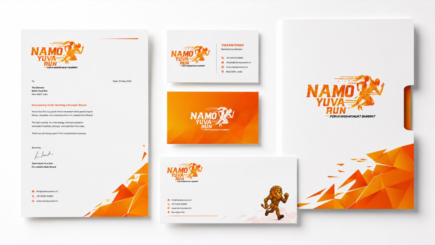NaMo Yuva Run stationery set