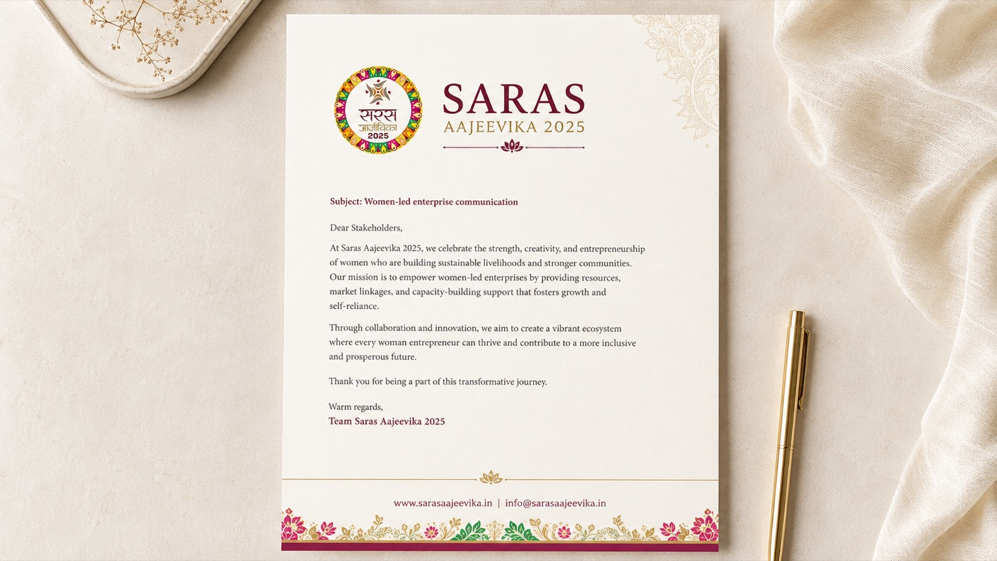 Saras Aajeevika 2025 letterhead